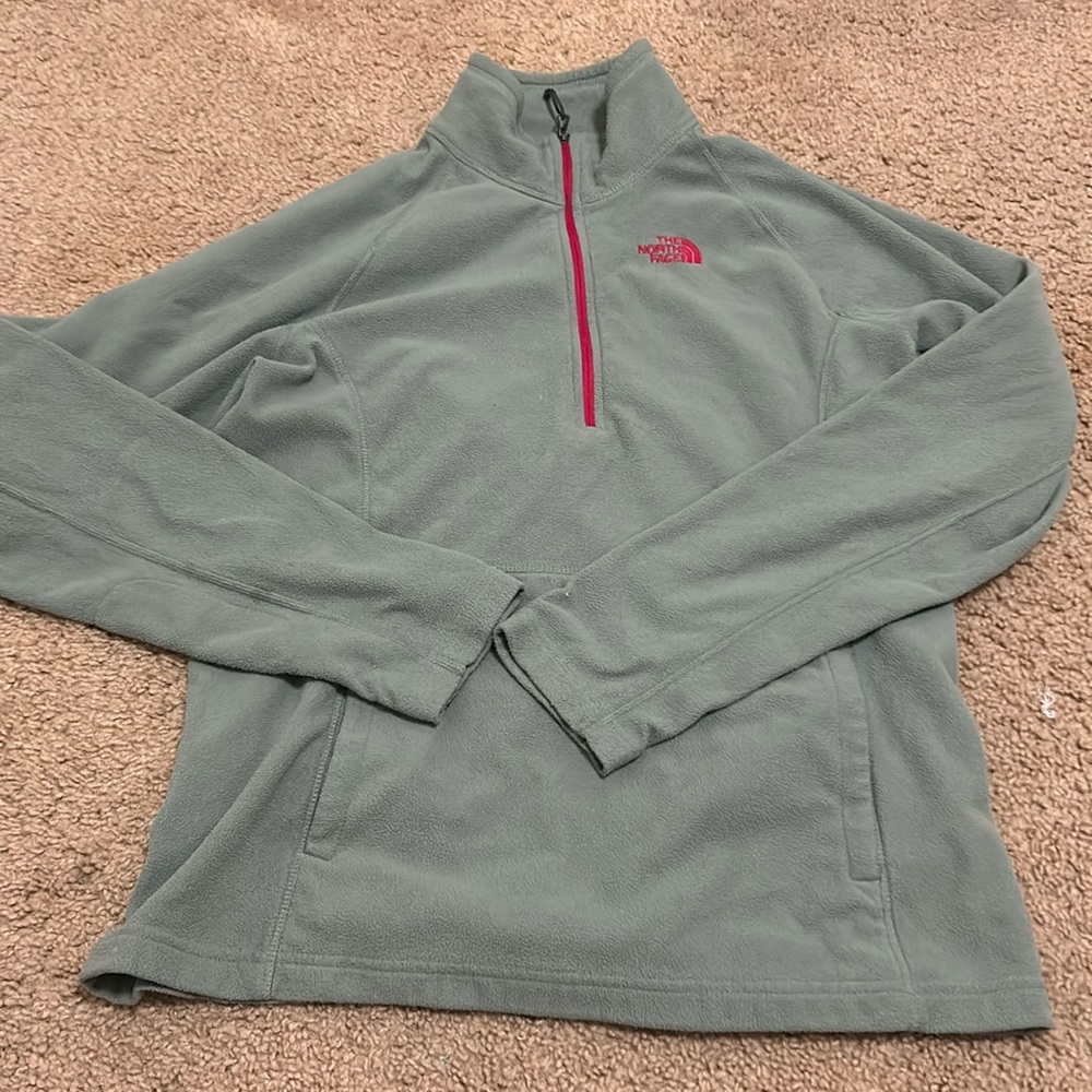 womens fleece north face quarter zip